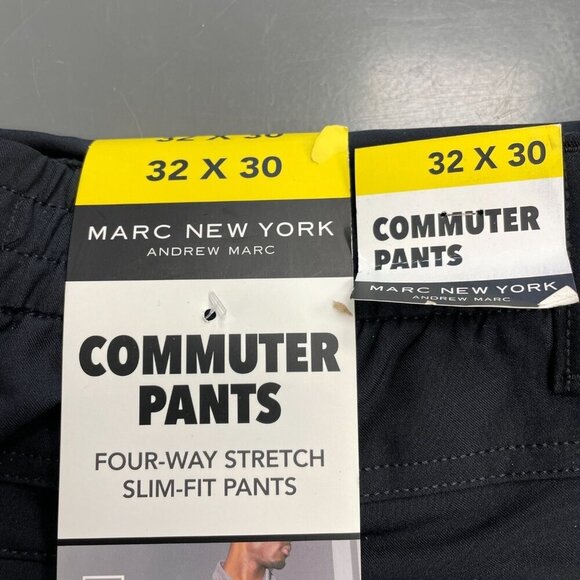 NEW Marc New York Men's 32 X 30 Stretch Slim-Fit Commuter Pants Black - Picture 5 of 10